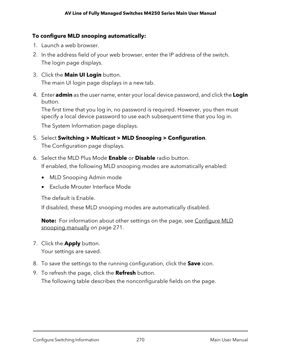 NETGEAR AV Line M4250 GSM4210PX 8-Port Gigabit PoE+ Compliant Managed AV Switch with SFP (220W) User Manual | Page 270 / 826