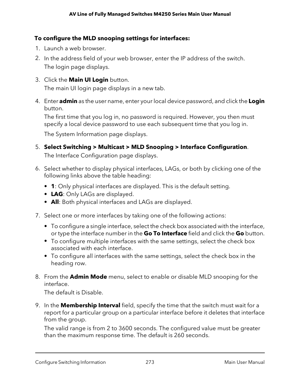 NETGEAR AV Line M4250 GSM4210PX 8-Port Gigabit PoE+ Compliant Managed AV Switch with SFP (220W) User Manual | Page 273 / 826