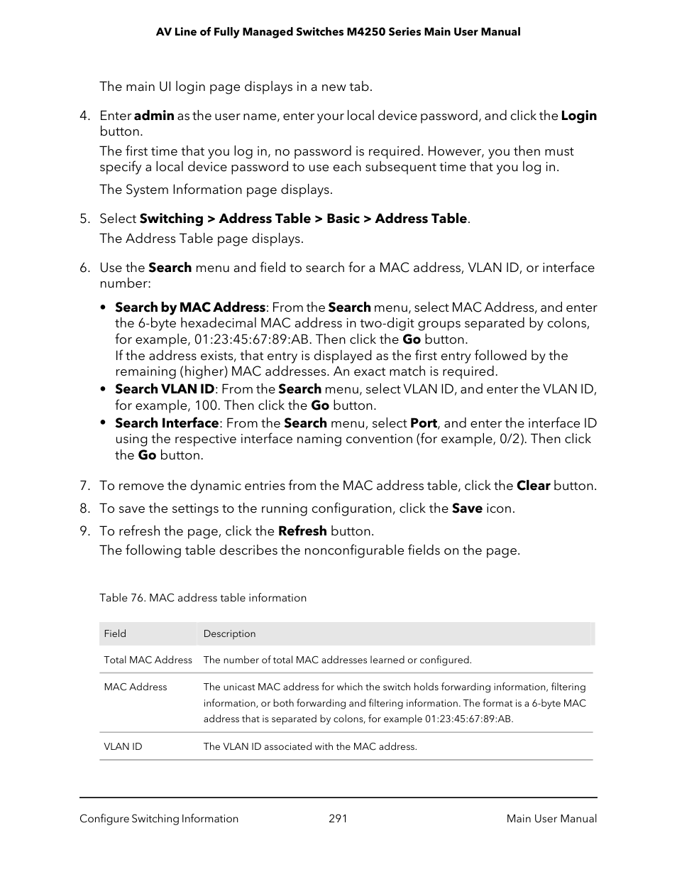 NETGEAR AV Line M4250 GSM4210PX 8-Port Gigabit PoE+ Compliant Managed AV Switch with SFP (220W) User Manual | Page 291 / 826