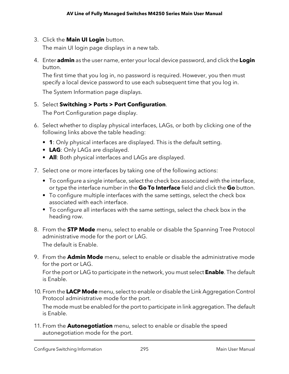 NETGEAR AV Line M4250 GSM4210PX 8-Port Gigabit PoE+ Compliant Managed AV Switch with SFP (220W) User Manual | Page 295 / 826