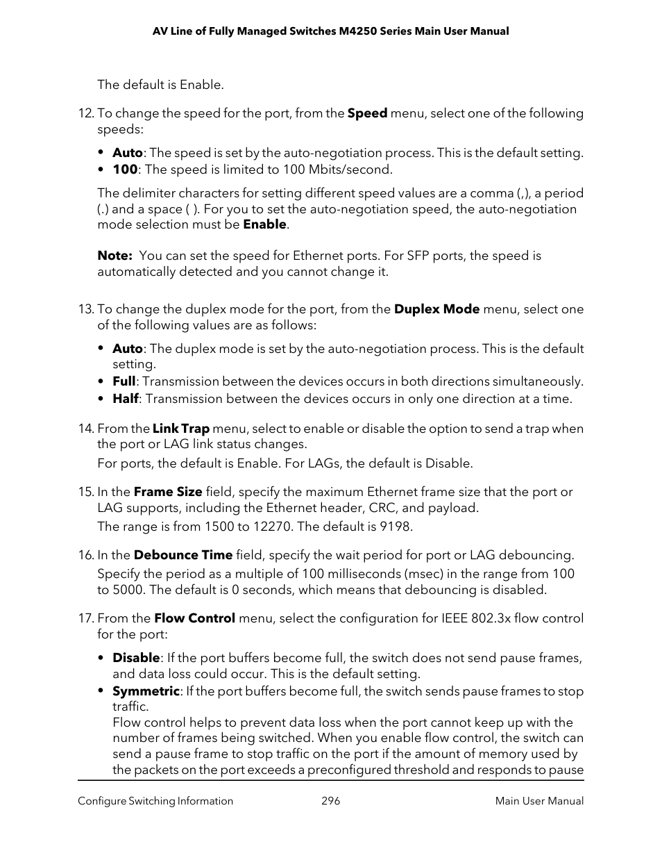 NETGEAR AV Line M4250 GSM4210PX 8-Port Gigabit PoE+ Compliant Managed AV Switch with SFP (220W) User Manual | Page 296 / 826