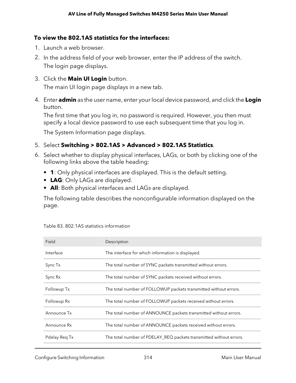 NETGEAR AV Line M4250 GSM4210PX 8-Port Gigabit PoE+ Compliant Managed AV Switch with SFP (220W) User Manual | Page 314 / 826