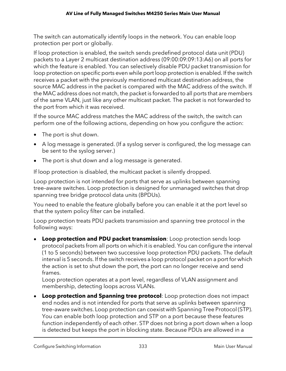 NETGEAR AV Line M4250 GSM4210PX 8-Port Gigabit PoE+ Compliant Managed AV Switch with SFP (220W) User Manual | Page 333 / 826