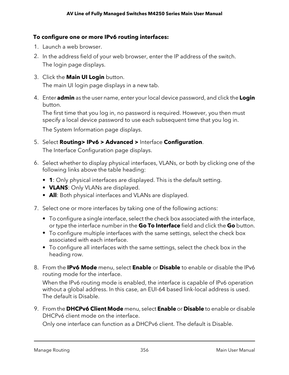 NETGEAR AV Line M4250 GSM4210PX 8-Port Gigabit PoE+ Compliant Managed AV Switch with SFP (220W) User Manual | Page 356 / 826