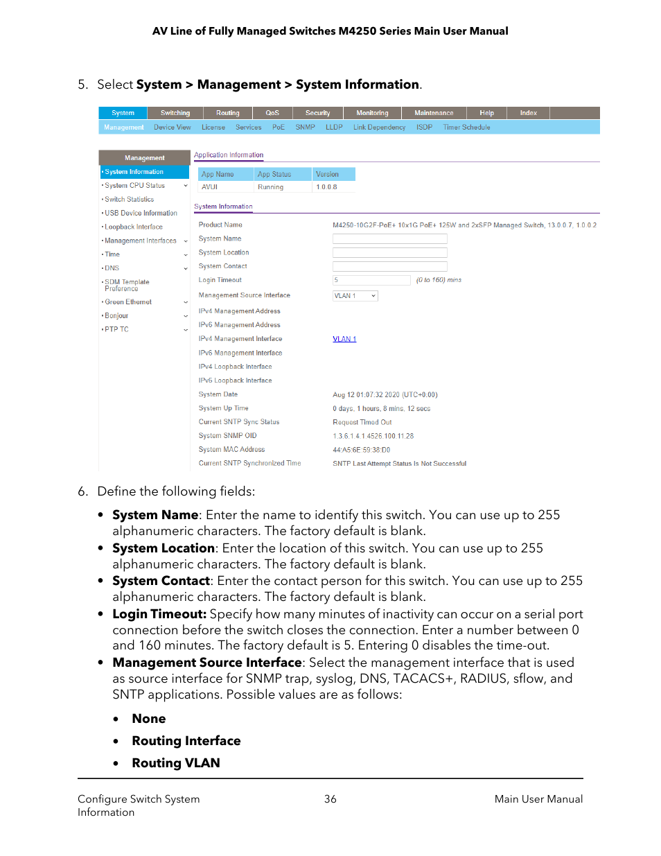 NETGEAR AV Line M4250 GSM4210PX 8-Port Gigabit PoE+ Compliant Managed AV Switch with SFP (220W) User Manual | Page 36 / 826