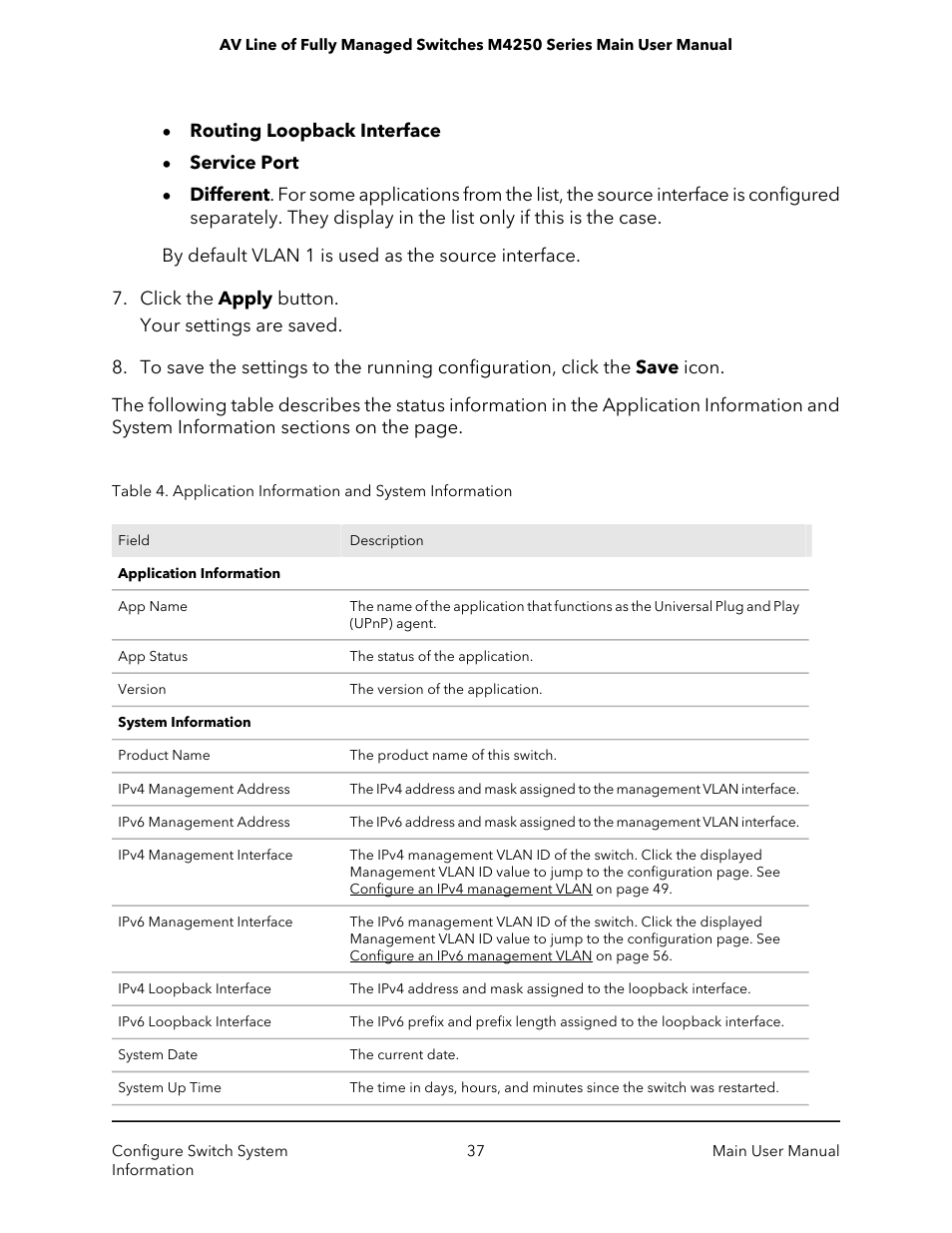 NETGEAR AV Line M4250 GSM4210PX 8-Port Gigabit PoE+ Compliant Managed AV Switch with SFP (220W) User Manual | Page 37 / 826