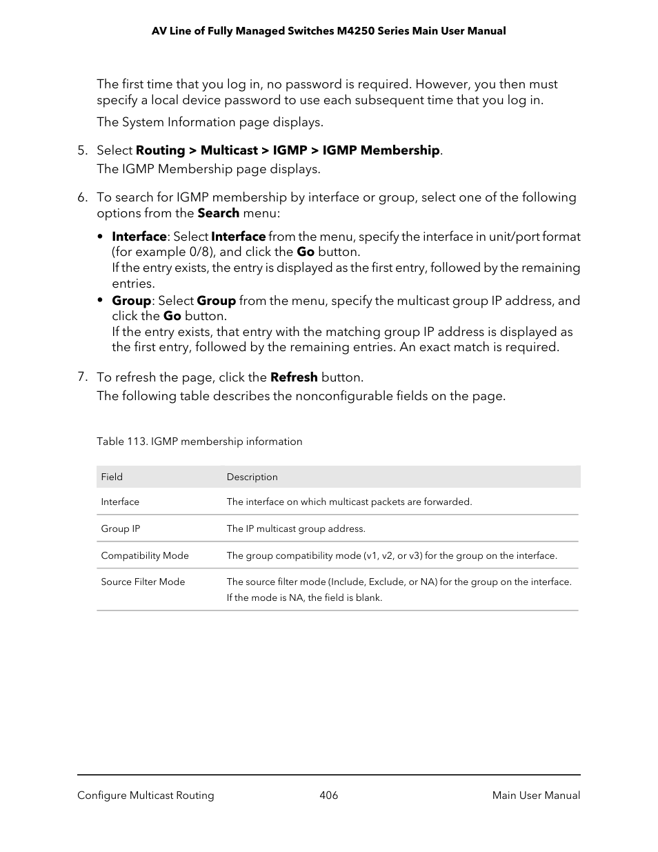 NETGEAR AV Line M4250 GSM4210PX 8-Port Gigabit PoE+ Compliant Managed AV Switch with SFP (220W) User Manual | Page 406 / 826