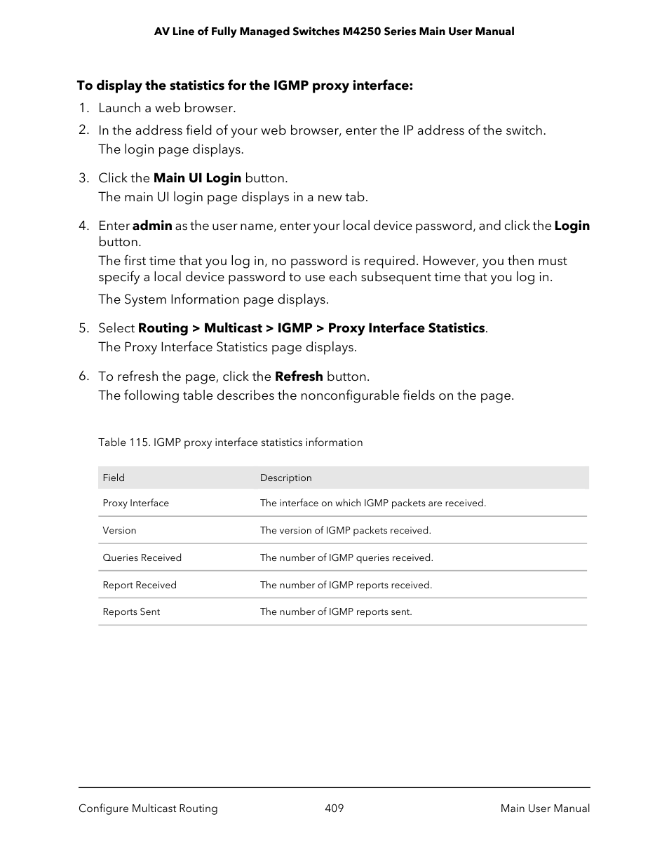 NETGEAR AV Line M4250 GSM4210PX 8-Port Gigabit PoE+ Compliant Managed AV Switch with SFP (220W) User Manual | Page 409 / 826