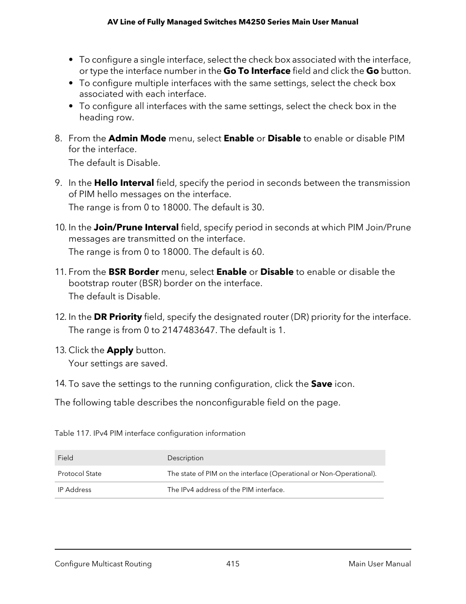 NETGEAR AV Line M4250 GSM4210PX 8-Port Gigabit PoE+ Compliant Managed AV Switch with SFP (220W) User Manual | Page 415 / 826