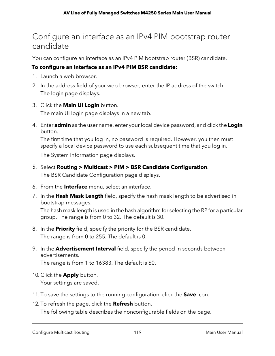 NETGEAR AV Line M4250 GSM4210PX 8-Port Gigabit PoE+ Compliant Managed AV Switch with SFP (220W) User Manual | Page 419 / 826