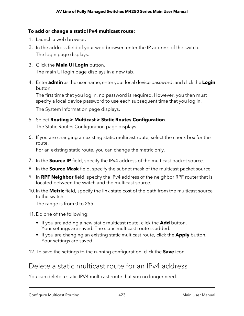 NETGEAR AV Line M4250 GSM4210PX 8-Port Gigabit PoE+ Compliant Managed AV Switch with SFP (220W) User Manual | Page 423 / 826