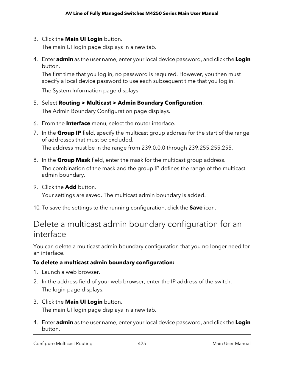 NETGEAR AV Line M4250 GSM4210PX 8-Port Gigabit PoE+ Compliant Managed AV Switch with SFP (220W) User Manual | Page 425 / 826