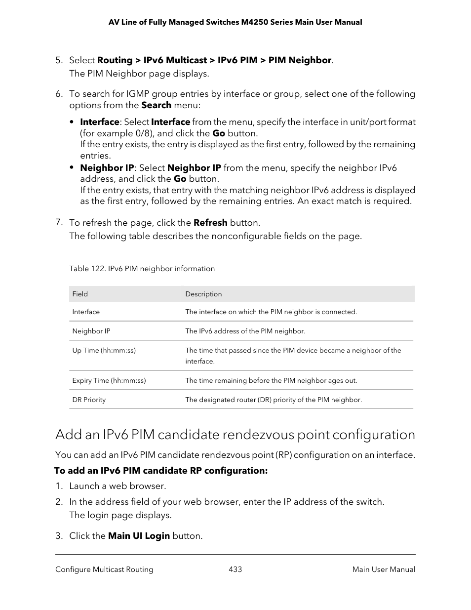 NETGEAR AV Line M4250 GSM4210PX 8-Port Gigabit PoE+ Compliant Managed AV Switch with SFP (220W) User Manual | Page 433 / 826