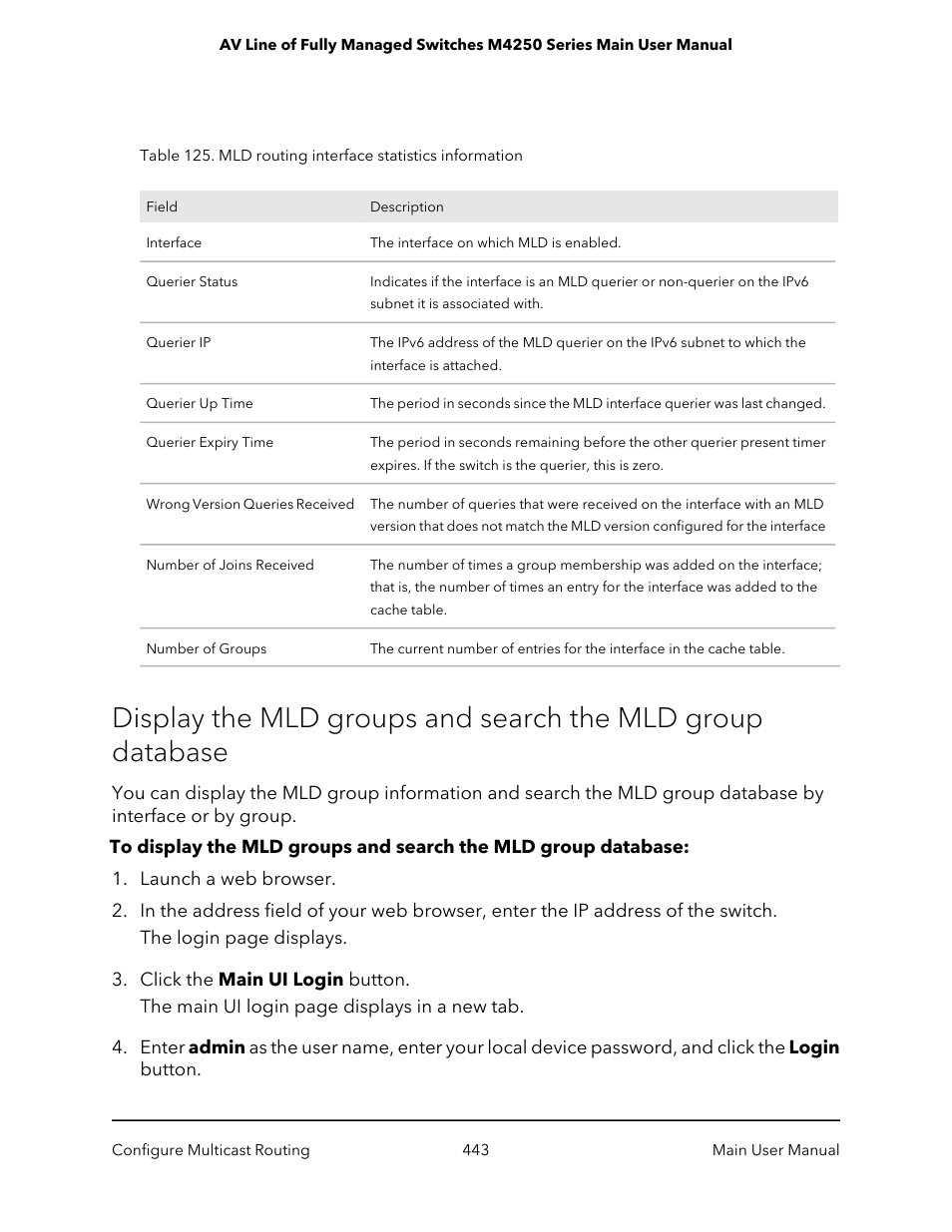 NETGEAR AV Line M4250 GSM4210PX 8-Port Gigabit PoE+ Compliant Managed AV Switch with SFP (220W) User Manual | Page 443 / 826