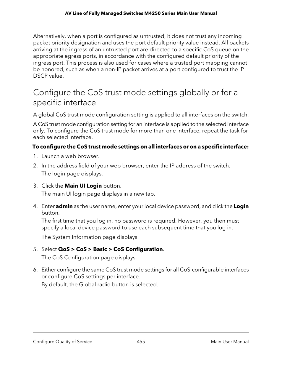 NETGEAR AV Line M4250 GSM4210PX 8-Port Gigabit PoE+ Compliant Managed AV Switch with SFP (220W) User Manual | Page 455 / 826