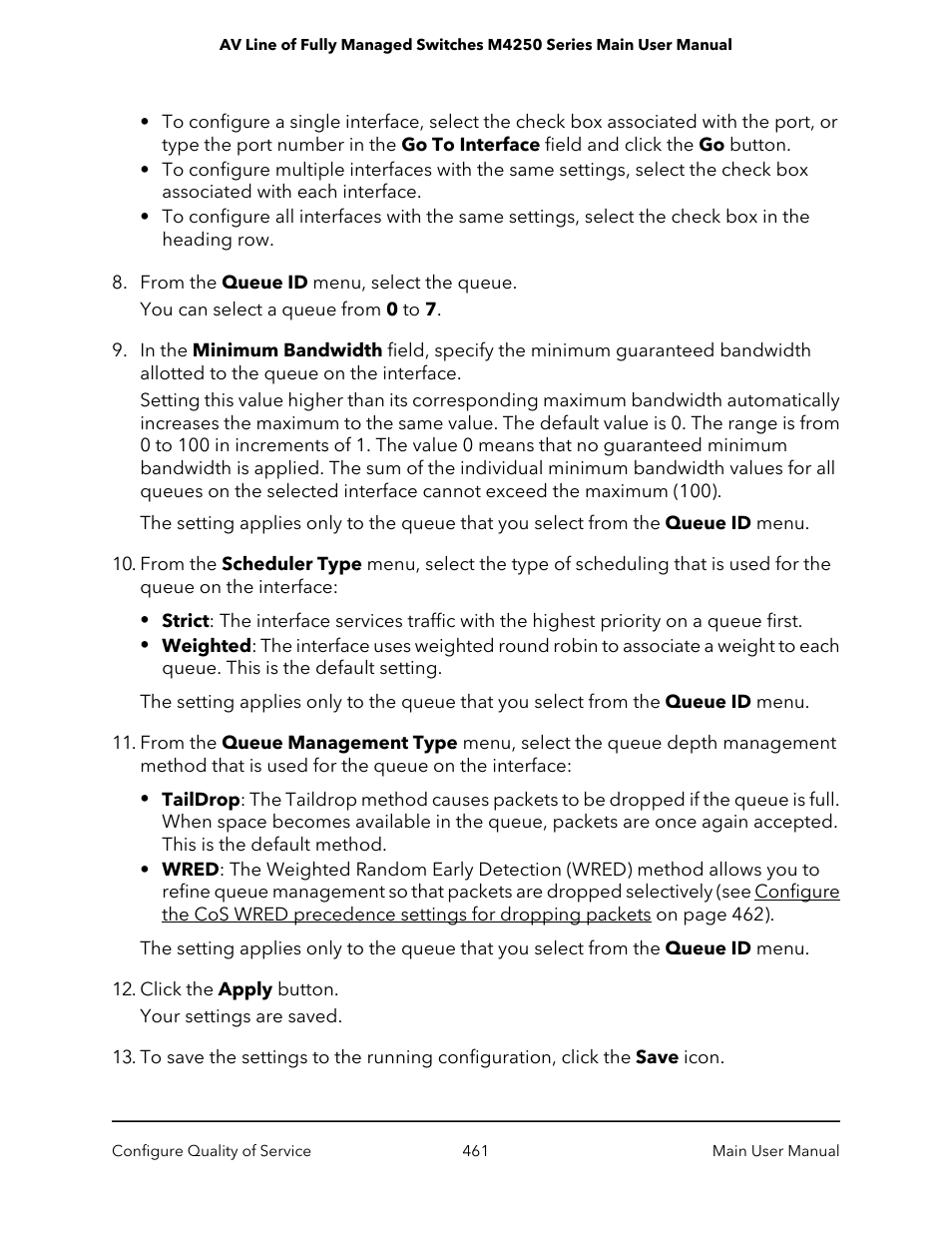 NETGEAR AV Line M4250 GSM4210PX 8-Port Gigabit PoE+ Compliant Managed AV Switch with SFP (220W) User Manual | Page 461 / 826