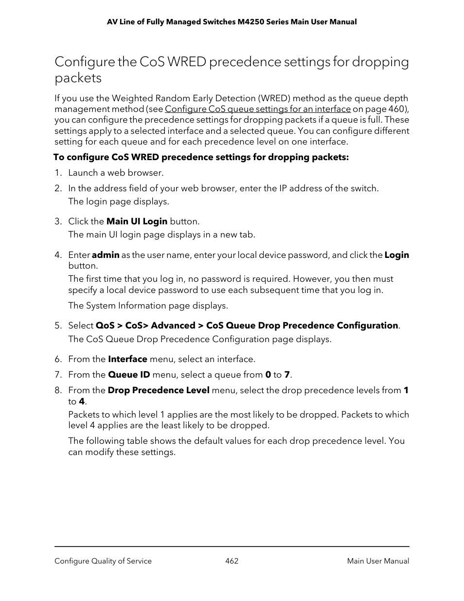 NETGEAR AV Line M4250 GSM4210PX 8-Port Gigabit PoE+ Compliant Managed AV Switch with SFP (220W) User Manual | Page 462 / 826