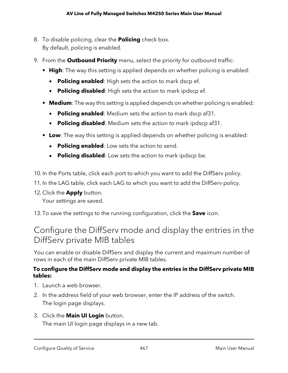 NETGEAR AV Line M4250 GSM4210PX 8-Port Gigabit PoE+ Compliant Managed AV Switch with SFP (220W) User Manual | Page 467 / 826