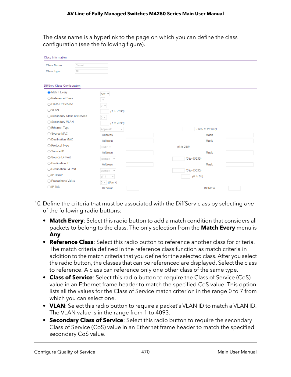 NETGEAR AV Line M4250 GSM4210PX 8-Port Gigabit PoE+ Compliant Managed AV Switch with SFP (220W) User Manual | Page 470 / 826