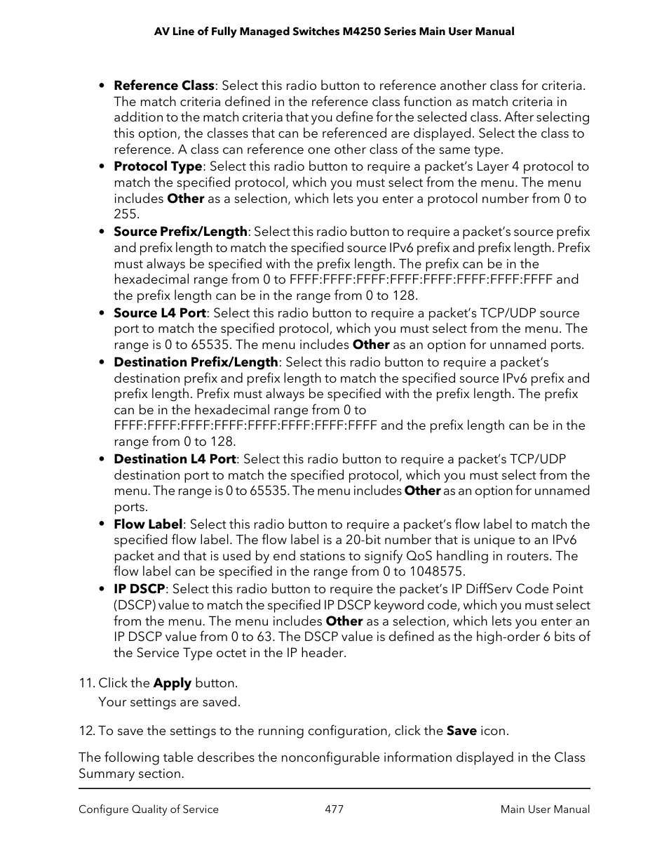 NETGEAR AV Line M4250 GSM4210PX 8-Port Gigabit PoE+ Compliant Managed AV Switch with SFP (220W) User Manual | Page 477 / 826