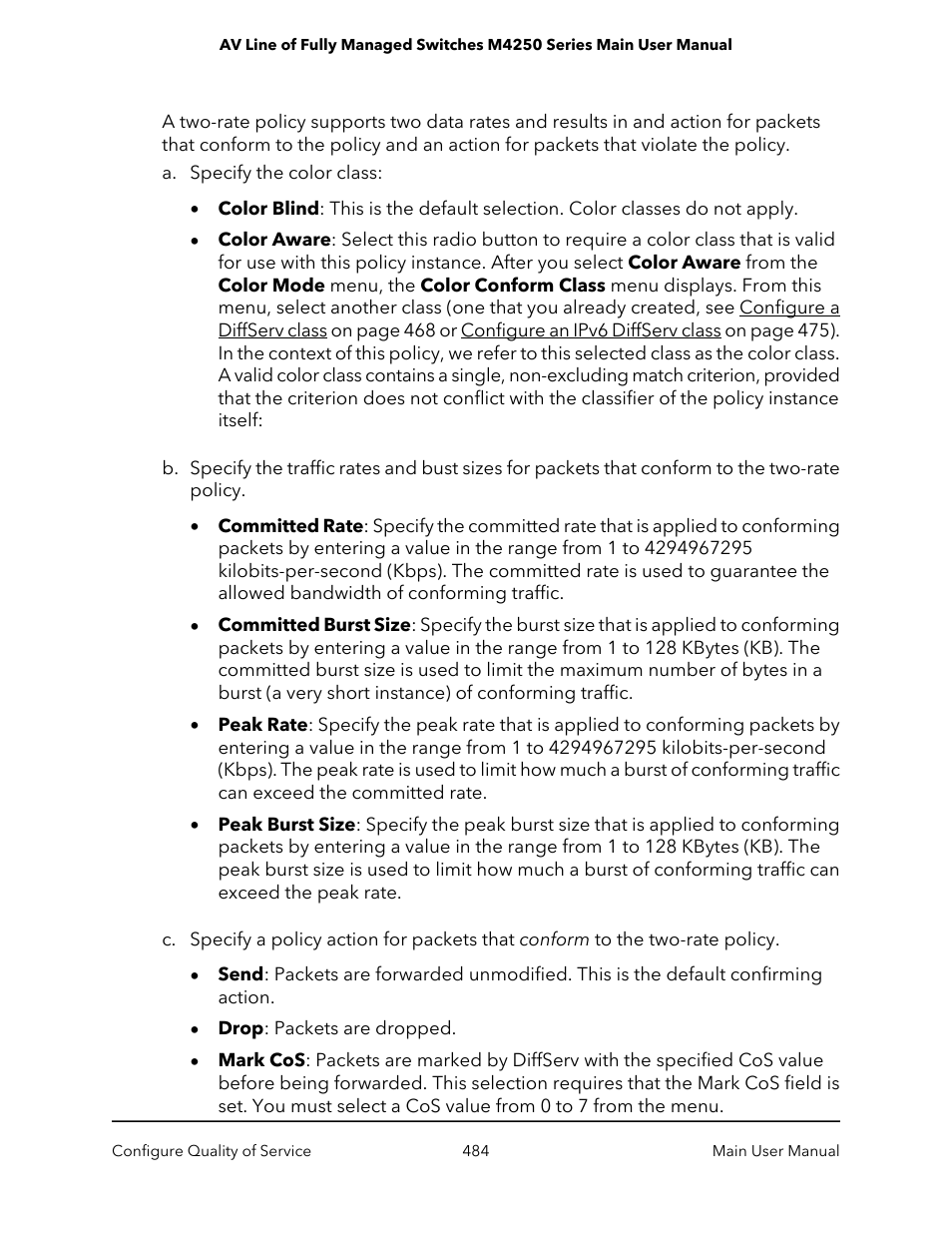 NETGEAR AV Line M4250 GSM4210PX 8-Port Gigabit PoE+ Compliant Managed AV Switch with SFP (220W) User Manual | Page 484 / 826