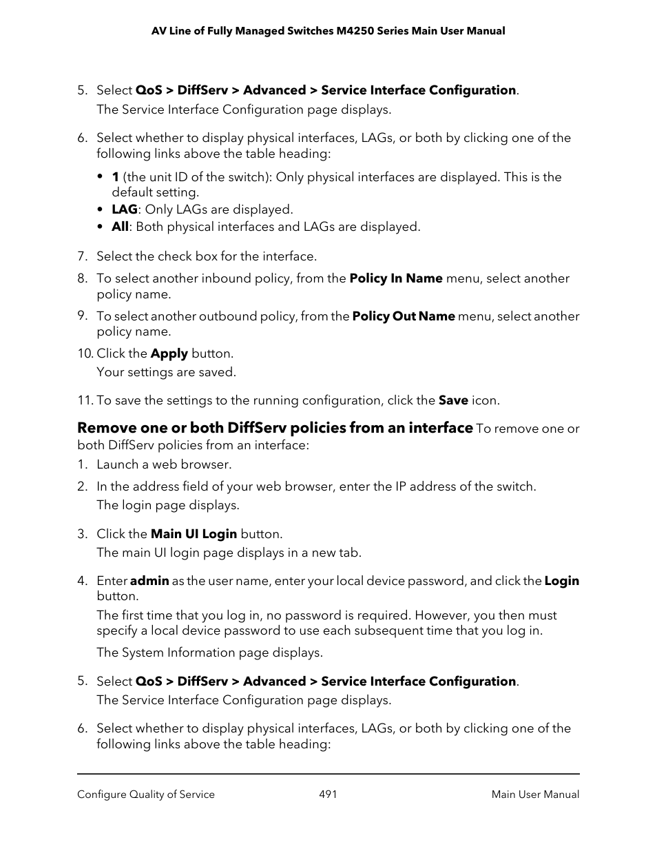 NETGEAR AV Line M4250 GSM4210PX 8-Port Gigabit PoE+ Compliant Managed AV Switch with SFP (220W) User Manual | Page 491 / 826