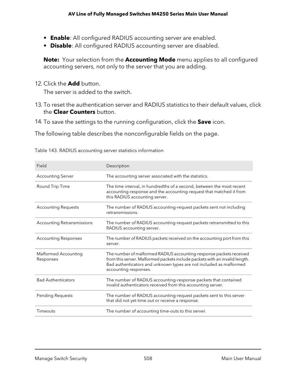 NETGEAR AV Line M4250 GSM4210PX 8-Port Gigabit PoE+ Compliant Managed AV Switch with SFP (220W) User Manual | Page 508 / 826