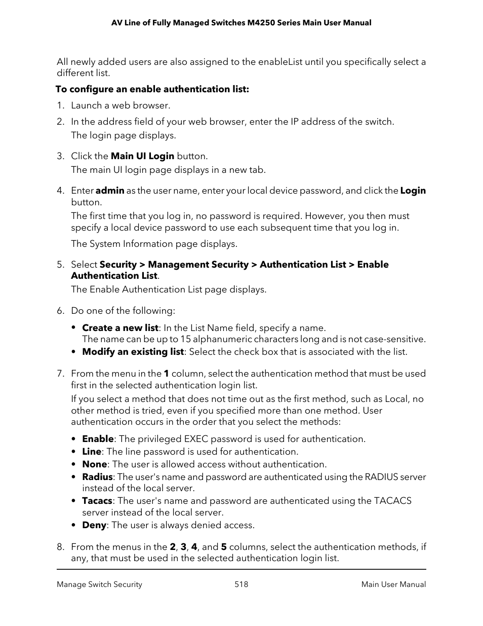 NETGEAR AV Line M4250 GSM4210PX 8-Port Gigabit PoE+ Compliant Managed AV Switch with SFP (220W) User Manual | Page 518 / 826