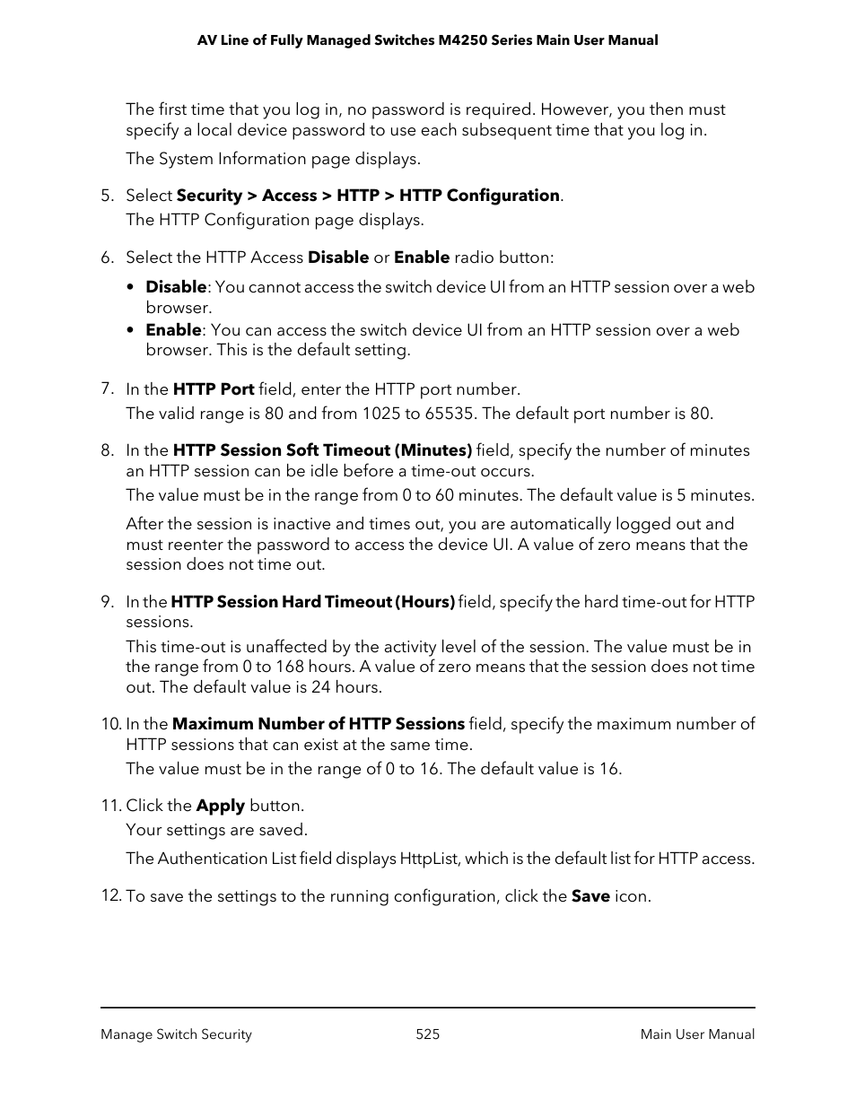 NETGEAR AV Line M4250 GSM4210PX 8-Port Gigabit PoE+ Compliant Managed AV Switch with SFP (220W) User Manual | Page 525 / 826