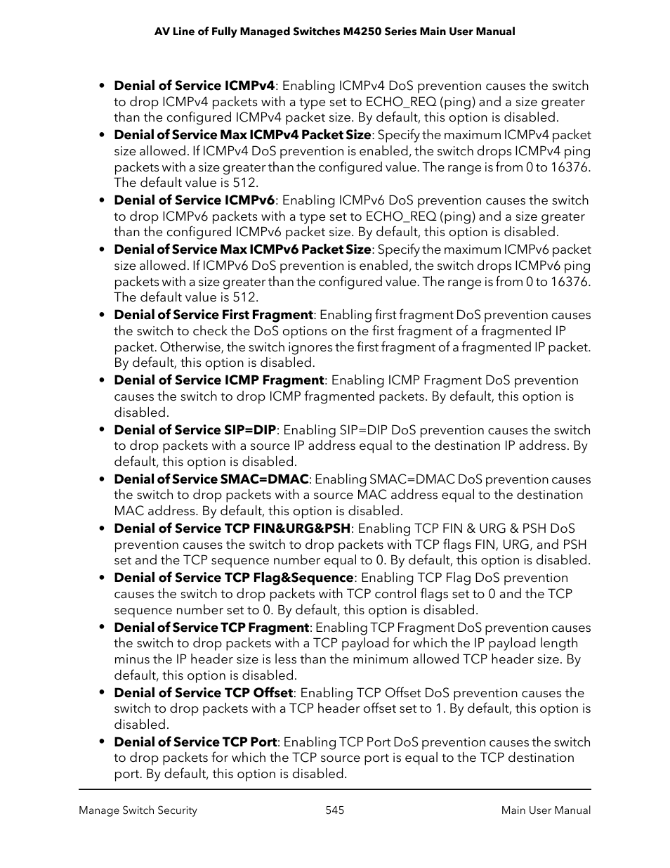 NETGEAR AV Line M4250 GSM4210PX 8-Port Gigabit PoE+ Compliant Managed AV Switch with SFP (220W) User Manual | Page 545 / 826