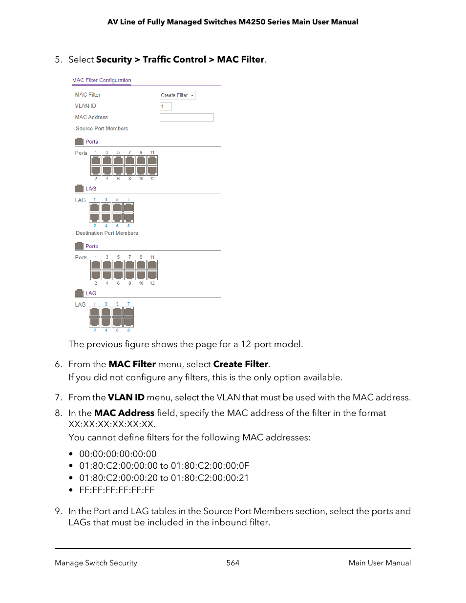 NETGEAR AV Line M4250 GSM4210PX 8-Port Gigabit PoE+ Compliant Managed AV Switch with SFP (220W) User Manual | Page 564 / 826