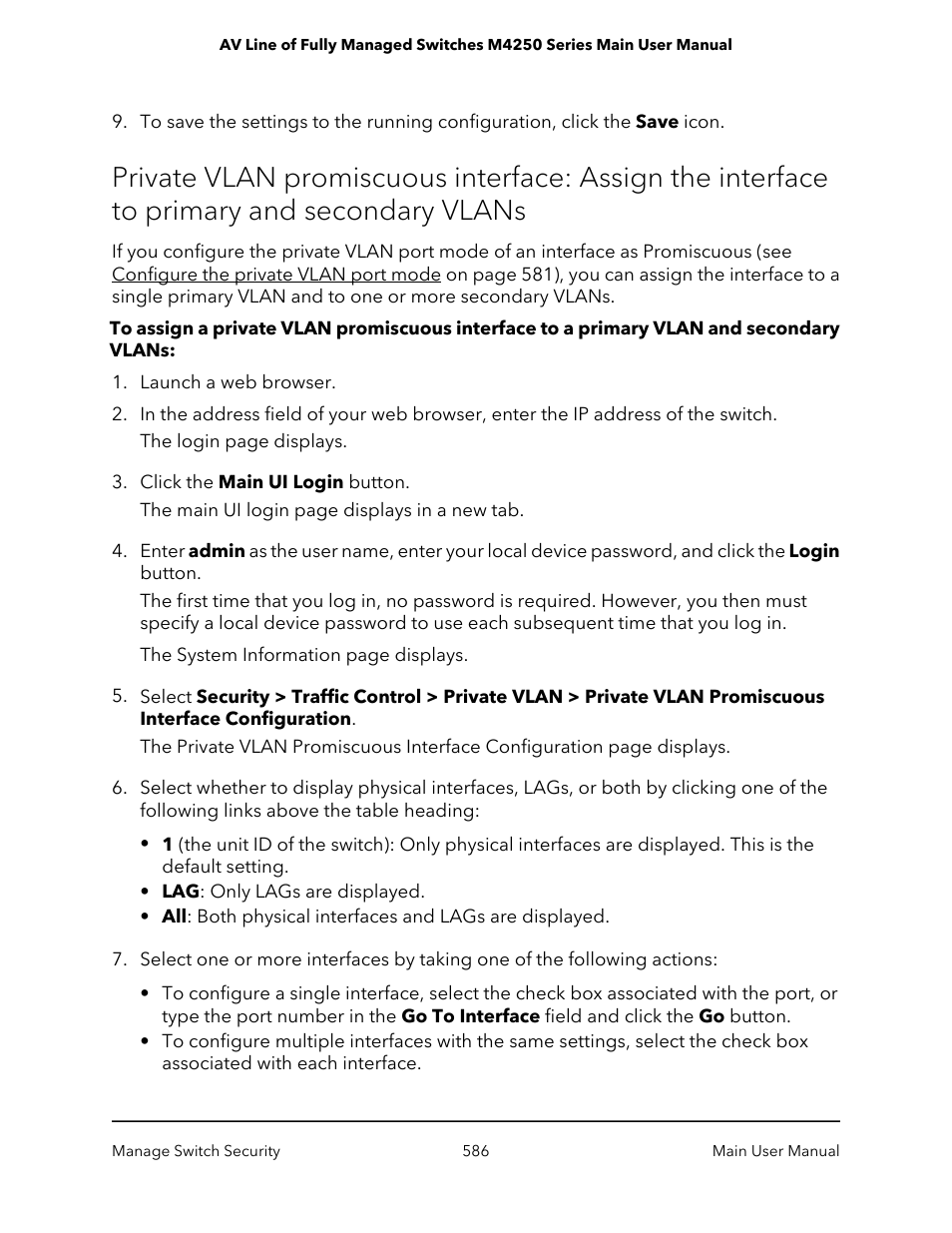 Vlans | NETGEAR AV Line M4250 GSM4210PX 8-Port Gigabit PoE+ Compliant Managed AV Switch with SFP (220W) User Manual | Page 586 / 826