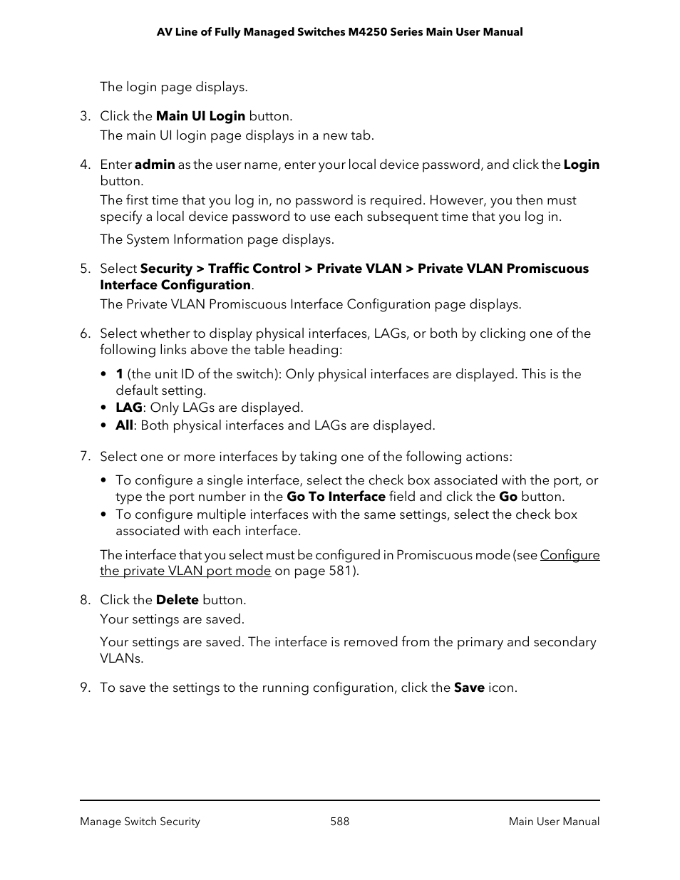 NETGEAR AV Line M4250 GSM4210PX 8-Port Gigabit PoE+ Compliant Managed AV Switch with SFP (220W) User Manual | Page 588 / 826