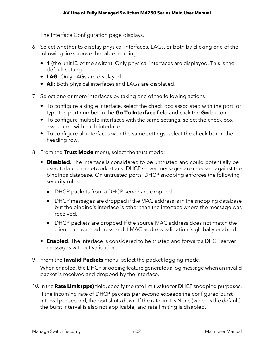 NETGEAR AV Line M4250 GSM4210PX 8-Port Gigabit PoE+ Compliant Managed AV Switch with SFP (220W) User Manual | Page 602 / 826