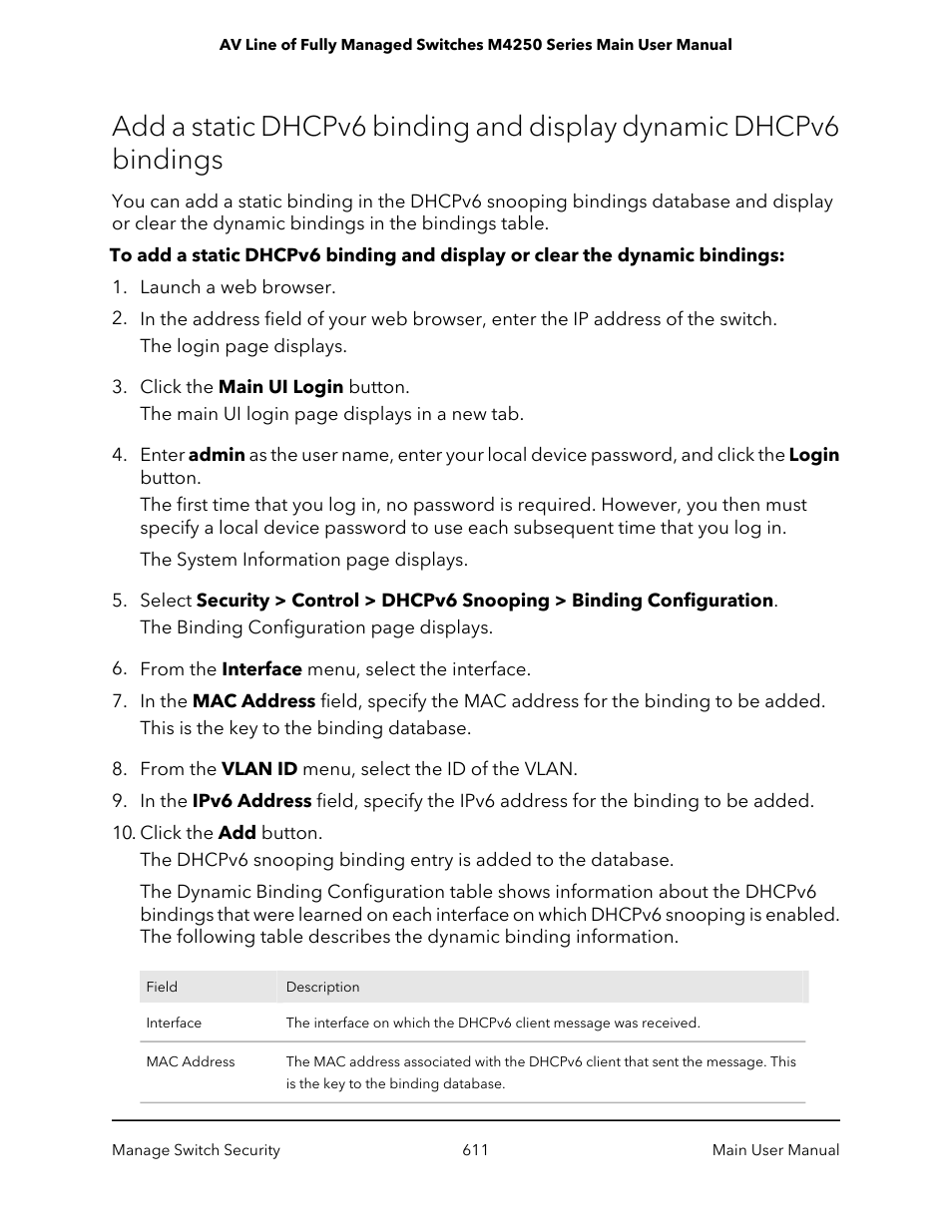 NETGEAR AV Line M4250 GSM4210PX 8-Port Gigabit PoE+ Compliant Managed AV Switch with SFP (220W) User Manual | Page 611 / 826