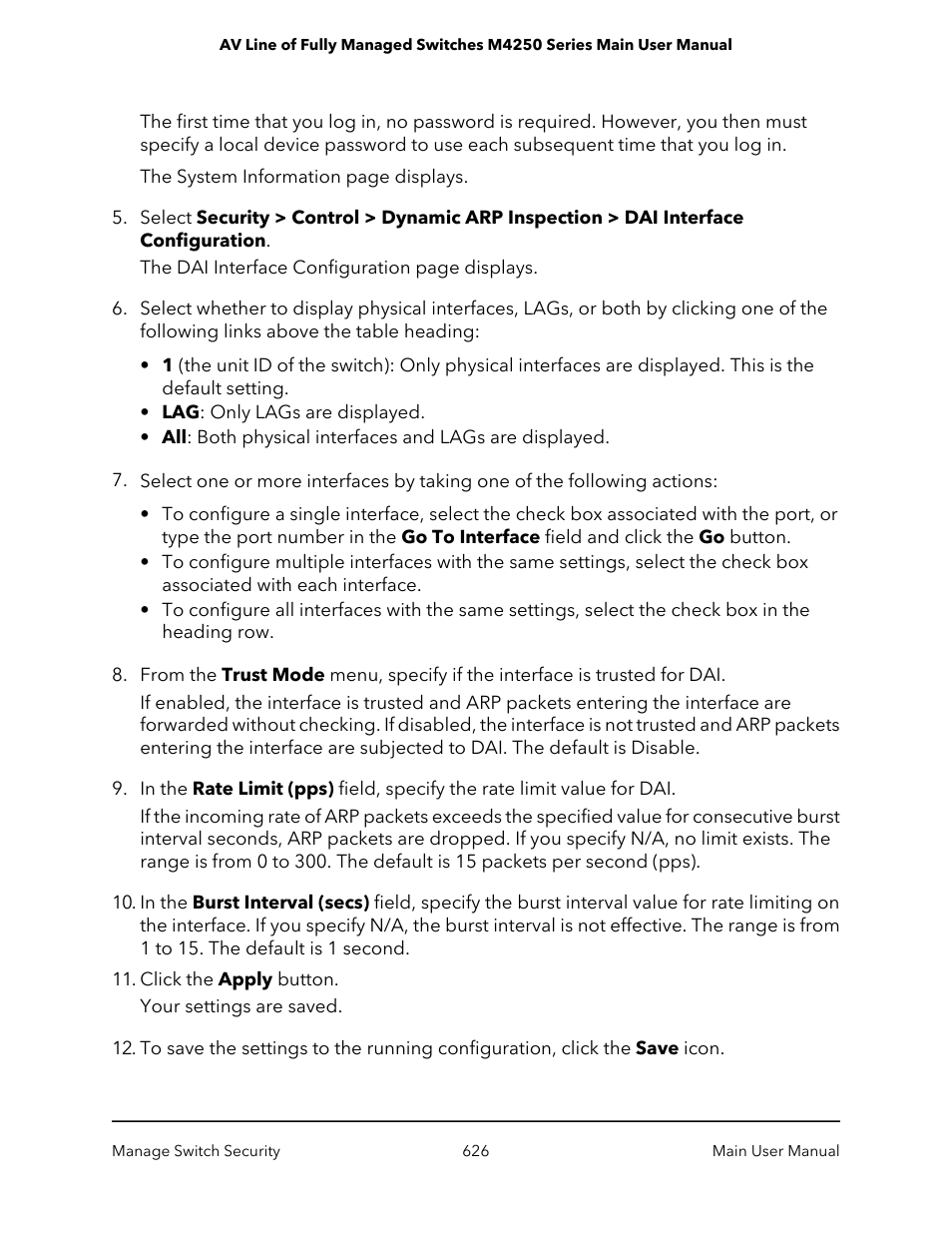 NETGEAR AV Line M4250 GSM4210PX 8-Port Gigabit PoE+ Compliant Managed AV Switch with SFP (220W) User Manual | Page 626 / 826