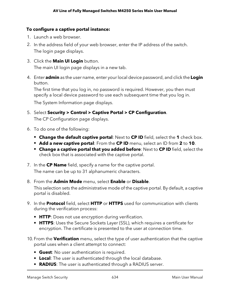 NETGEAR AV Line M4250 GSM4210PX 8-Port Gigabit PoE+ Compliant Managed AV Switch with SFP (220W) User Manual | Page 634 / 826