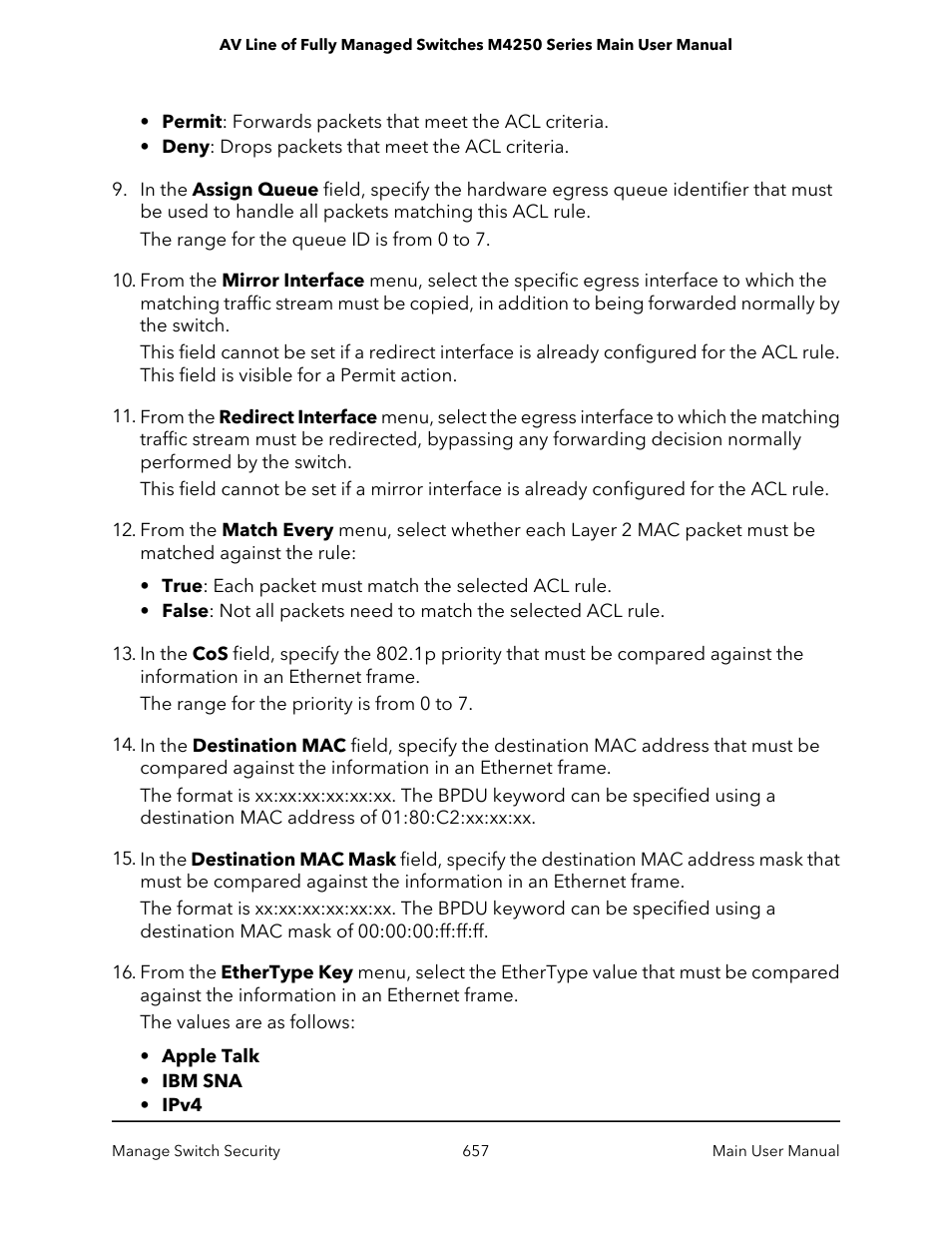 NETGEAR AV Line M4250 GSM4210PX 8-Port Gigabit PoE+ Compliant Managed AV Switch with SFP (220W) User Manual | Page 657 / 826