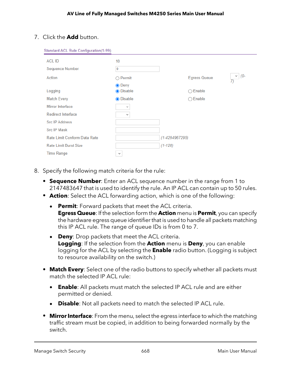 NETGEAR AV Line M4250 GSM4210PX 8-Port Gigabit PoE+ Compliant Managed AV Switch with SFP (220W) User Manual | Page 668 / 826