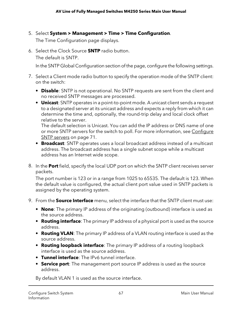 NETGEAR AV Line M4250 GSM4210PX 8-Port Gigabit PoE+ Compliant Managed AV Switch with SFP (220W) User Manual | Page 67 / 826