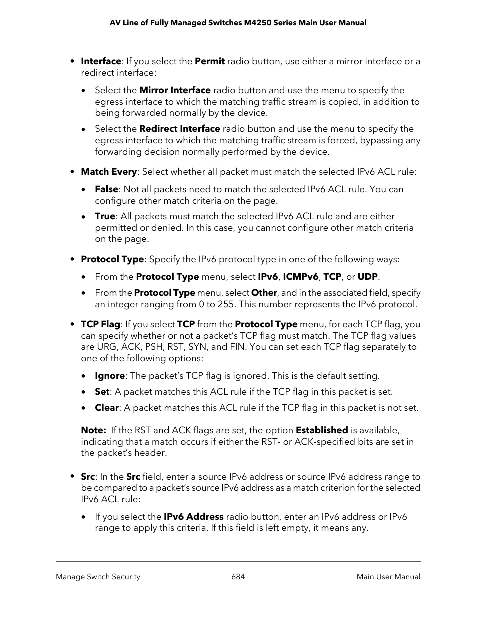 NETGEAR AV Line M4250 GSM4210PX 8-Port Gigabit PoE+ Compliant Managed AV Switch with SFP (220W) User Manual | Page 684 / 826