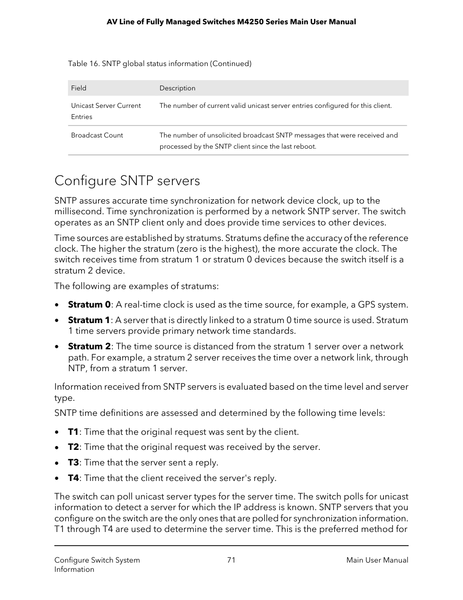 Configure sntp servers | NETGEAR AV Line M4250 GSM4210PX 8-Port Gigabit PoE+ Compliant Managed AV Switch with SFP (220W) User Manual | Page 71 / 826