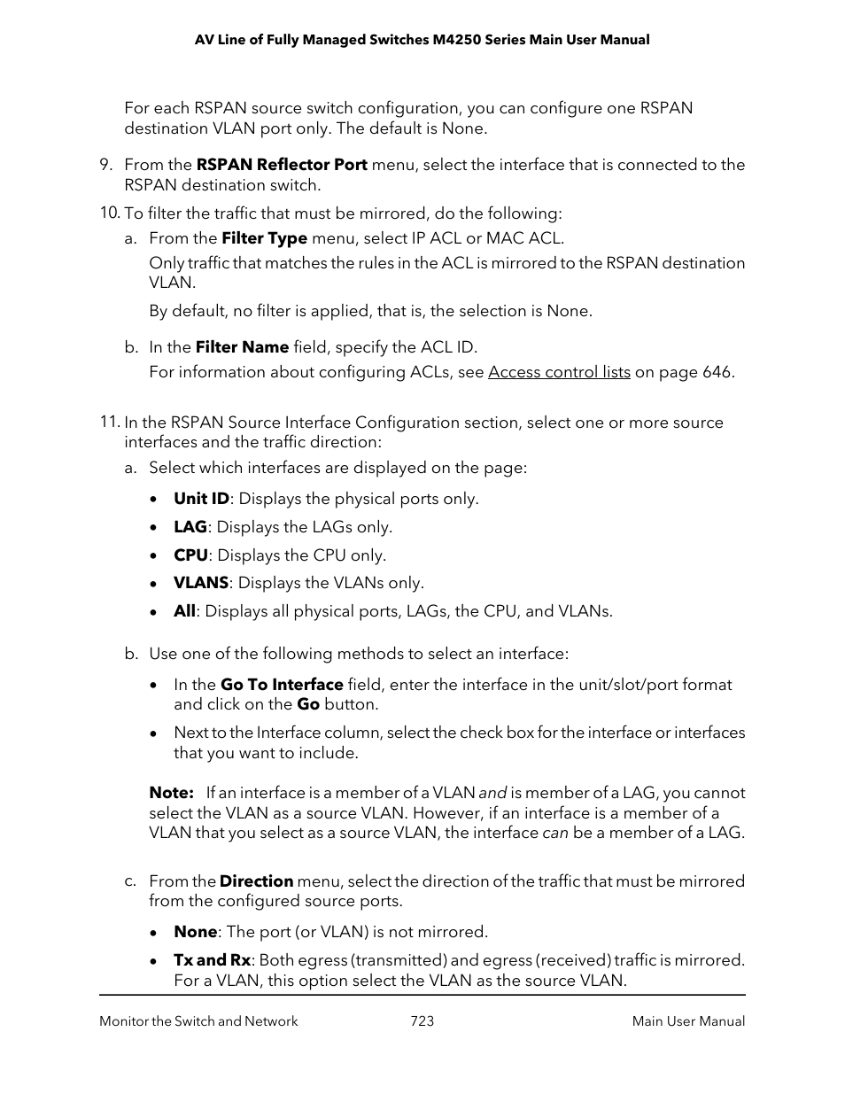 NETGEAR AV Line M4250 GSM4210PX 8-Port Gigabit PoE+ Compliant Managed AV Switch with SFP (220W) User Manual | Page 723 / 826