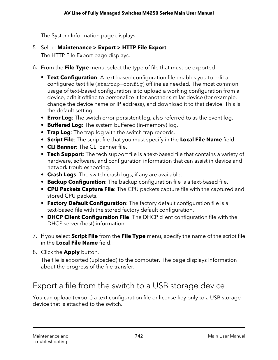 NETGEAR AV Line M4250 GSM4210PX 8-Port Gigabit PoE+ Compliant Managed AV Switch with SFP (220W) User Manual | Page 742 / 826