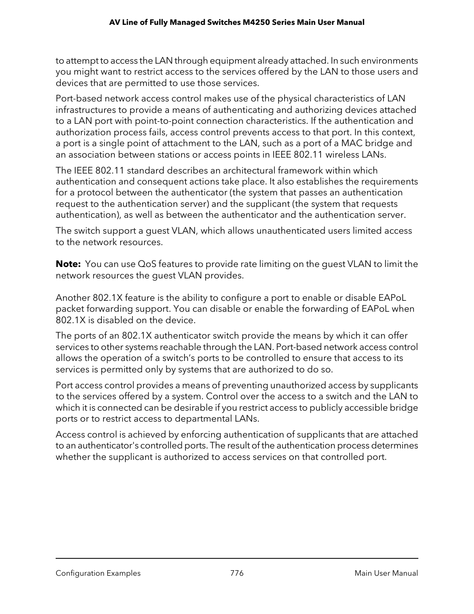 NETGEAR AV Line M4250 GSM4210PX 8-Port Gigabit PoE+ Compliant Managed AV Switch with SFP (220W) User Manual | Page 776 / 826