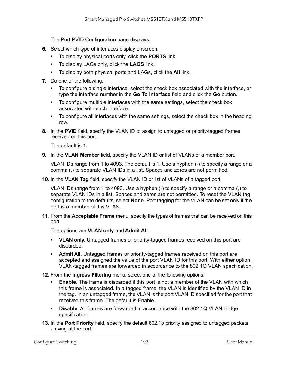 NETGEAR MS510TXPP 8 Port Gigabit PoE Managed Switch User Manual | Page 103 / 355