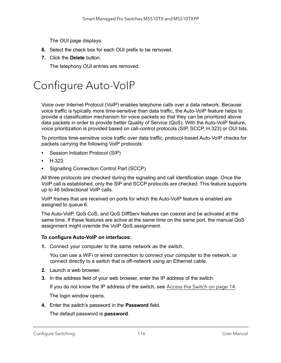 Configure auto-voip | NETGEAR MS510TXPP 8 Port Gigabit PoE Managed Switch User Manual | Page 116 / 355