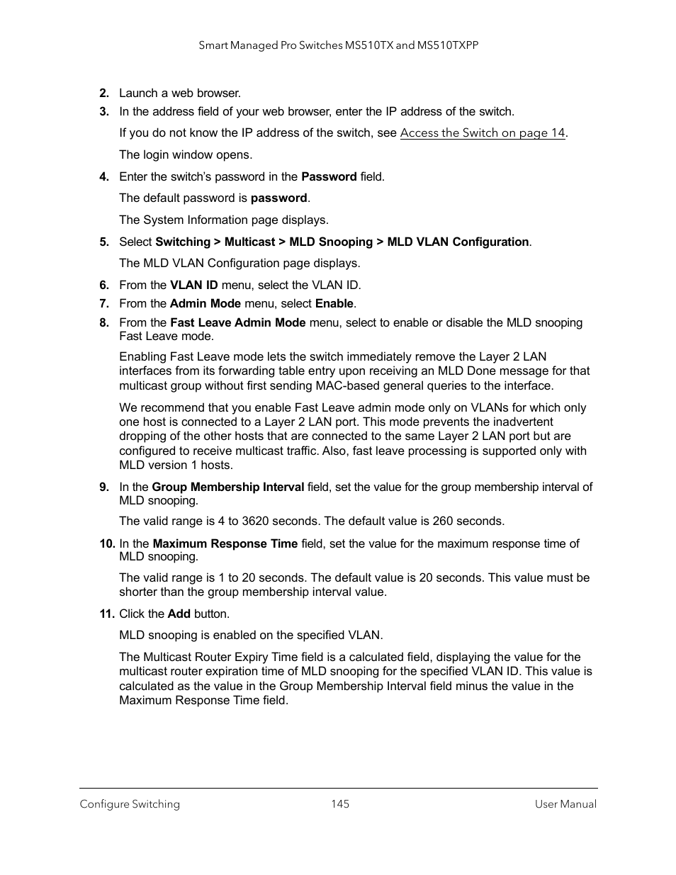 NETGEAR MS510TXPP 8 Port Gigabit PoE Managed Switch User Manual | Page 145 / 355