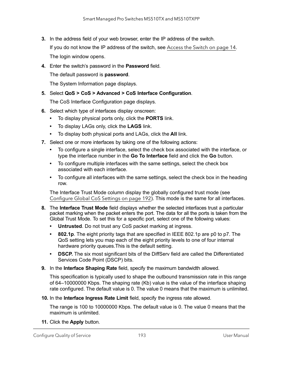 NETGEAR MS510TXPP 8 Port Gigabit PoE Managed Switch User Manual | Page 193 / 355