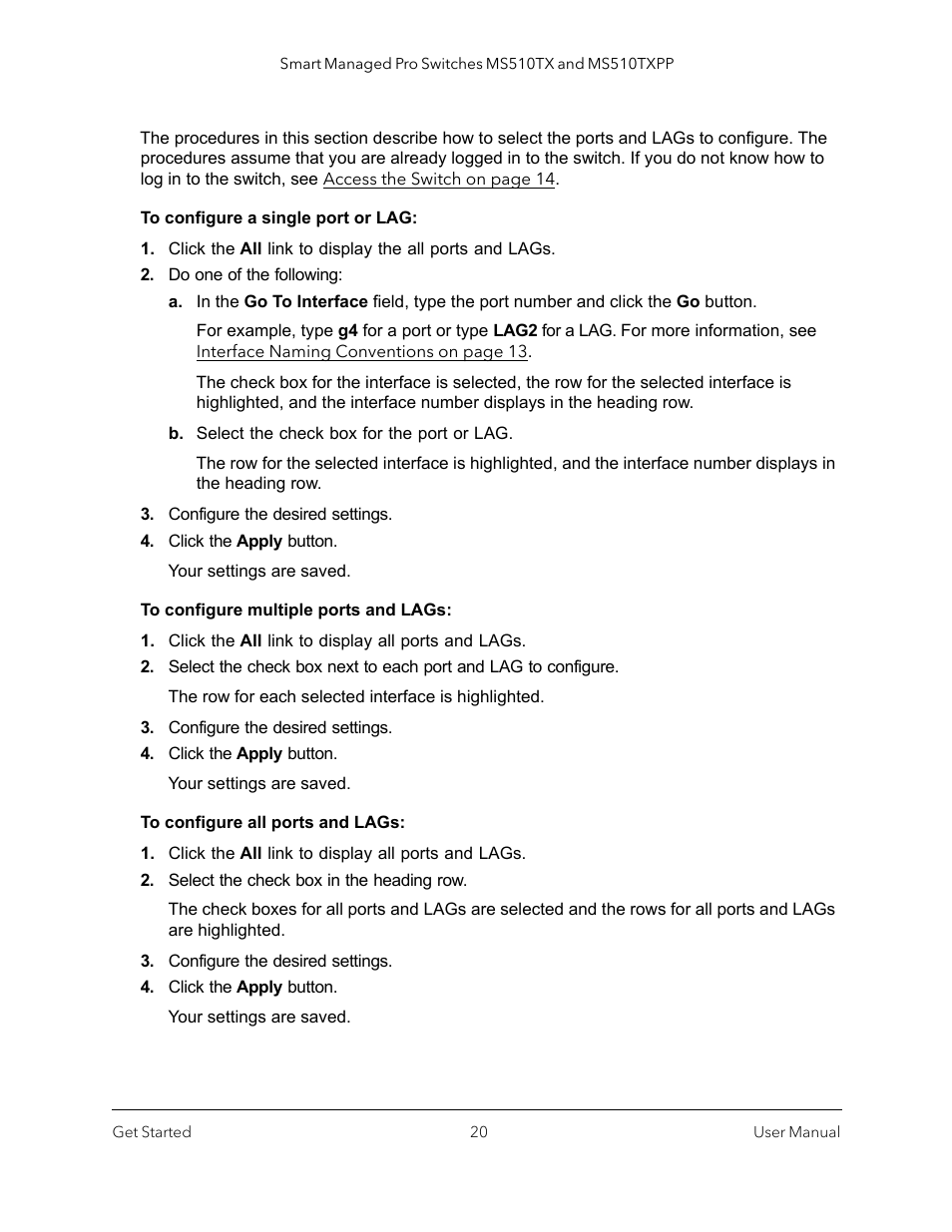 NETGEAR MS510TXPP 8 Port Gigabit PoE Managed Switch User Manual | Page 20 / 355